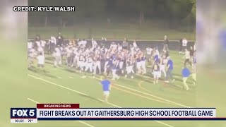 Fight breaks out at Gaithersburg High School football game  FOX 5 DC [upl. by Elconin52]