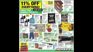 Menards Weekly Ad August 3 – August 13 2023 [upl. by Niawd]