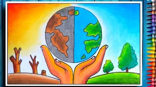 World Environment Day drawing easy [upl. by Waldemar]