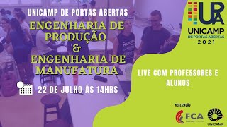 UPA 2021  Live sobre o cursos de Engenharia de Produção e Engenharia de Manufatura [upl. by Tye532]