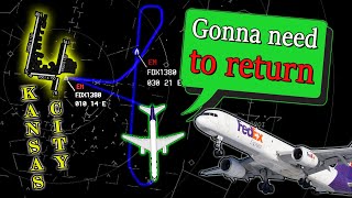 FedEx B757  SLAT PROBLEMS AFTER TAKEOFF  Emergency Return [upl. by Olecram900]