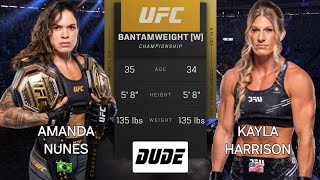 AMANDA NUNES vs KAYLA HARRISON  UFC Super Fight  Ai Prediction  Full Fight [upl. by Enomahs985]