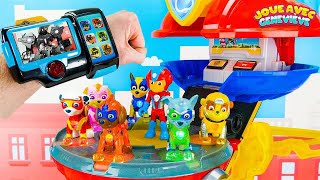 Vidéo éducative pour enfants avec les jouets de la Pat’ Patrouille — Les super chiots vs le robot [upl. by Auhsoj255]