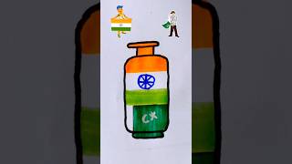 Indian flag  republic day art song trending short video [upl. by Dnalkrik]