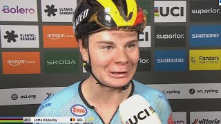 Lotte Kopecky  Interview at the Finish  UCI GRAVEL WORLD CHAMPIONSHIPS 2024 [upl. by Sainana85]