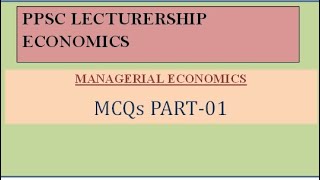 Managerial Economics  Managerial Economics MCQs part 1 [upl. by Gebhardt132]