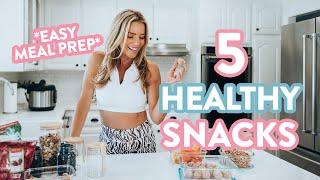 5 HEALTHY SNACK recipes  EASY Meal Prep for Weekdays [upl. by Eicats803]