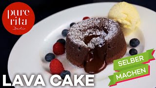 🍩 Chocolate Lava Cake – der leckerste Schokokuchen der Welt mit flüssigem Kern [upl. by Gnav]