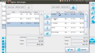 unicenta POS 16 split invoice [upl. by Saunderson]