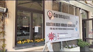 Corona Testzentrum im Erdinger am Gendarmenmarkt eröffnet [upl. by Yadroc]