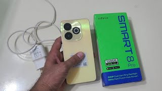 infinix Smart 8 Pro Unboxing Price in Pakistan Smart 8 Pro Review 😳🔥 Shiny Gold✨️ [upl. by Dugas126]