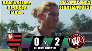 MELHORES MOMENTOS  FLAMENGO 0x2 ATHLETICOPR  SHOLA BEM APESAR DO REVÉS  FILIPE BRASILEIRÃO SUB20 [upl. by Peednam]