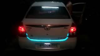 MY NEW ETIOS CAR BOOTTRUNK RGB strip light after installation [upl. by Gelasius798]