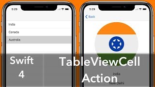 UITableView Cell Action Swift 4  Xcode 90 [upl. by Aninat]