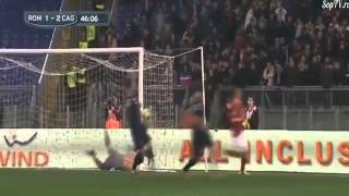 Roma Goalkeeper Mauro Goicoechea Own GOAL vs Cagliari AS Roma 24 Cagliari [upl. by Ardussi]