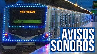 Metrô de SP  Novos Avisos Sonoros dos Trens 2023 [upl. by Lilas666]