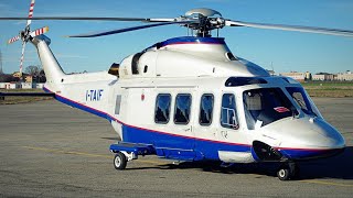 FIAT Luxurious Helicopter AgustaWestland AW139 Engine StartUp amp Taxi EPIC SOUND [upl. by Ahseina785]