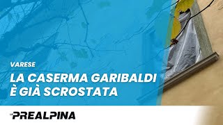 Varese  La Caserma Garibaldi è già scrostata [upl. by Enylodnewg418]