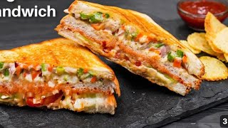 Most Popular Tiffin Box Recipe  Veg Sandwich on Tawa [upl. by Sterne]