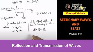 Class 11 Physics  Stationary Waves And Beats  9 Reflection and Transmission of Waves  JEE amp NEET [upl. by Dot227]