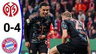 Mainz vs Bayern Munich 04 Jamal Musiala Hattrick All Goals and Extended Highlights [upl. by Cianca]