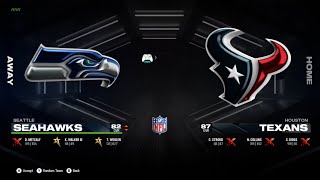 Madden NFL 25 Random Game 15 Seahawks At Texans [upl. by Oicanata]