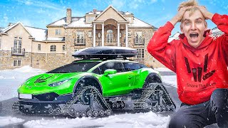 We Survived a MAJOR SNOW STORM Lamborghini SnowMobile [upl. by Inhsor249]