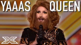 FIERCE FABULOUS and FUNNY Drag Acts on The X Factor  X Factor Global [upl. by Dixil543]