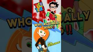 Who ACTUALLY Wins Robin Vs Kim Possible cartoon shorts [upl. by Lombard]