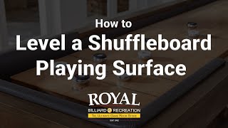 How to Level a Shuffleboard Playing Surface  Olhausen Billiards  Plank amp Hide and most brands [upl. by Ramsden]