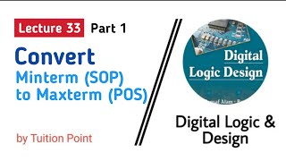 Convert Minterm SOP to Maxterm POS  Lecture 33 Part 01 Digital Logic and Design [upl. by Danielle]