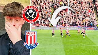 TYRESE CAMPBELL CELEBRATES in front of 3K STOKE FANS Sheffield United 20 Stoke City [upl. by Yuille]