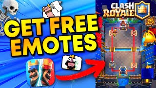 HOW TO GET FREE EMOTES IN CLASH ROYALE NEW UPDATED GUIDE 2024 [upl. by Arik]