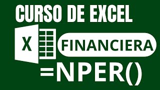 FUNCIÓN NPER  CURSO EXCEL [upl. by Fairleigh]