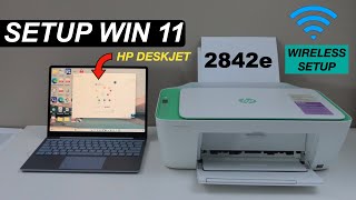 HP DeskJet 2842e Setup Windows 11 Wireless Setup HP Smart App [upl. by Mickelson]