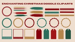 92 Enchanting Christmas Doodle Cliparts Frames Labels Borders amp Decorations for Holiday Cards [upl. by Main937]