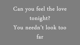 Can You Feel The Love Tonight The Lion King lyrics [upl. by Breskin]