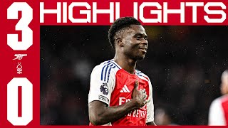 THREE BIG POINTS  HIGHLIGHTS  Arsenal v Nottingham Forest 30  Saka Partey Nwaneri  PL [upl. by Savory]