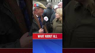 Nigel Farage stands in support of protesting farmers  LBC [upl. by Trevor]