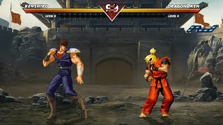 Kenshiro vs Dragon Ken High Level Awesome Fight [upl. by Smiley]