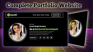 How To Create A Personal Portfolio Website Using HTML CSS amp JavaScript  Portfolio Website [upl. by Judith]