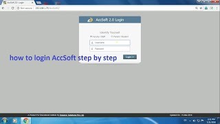 how to login accsoft step by step [upl. by Brianna794]