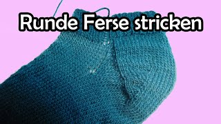 Runde Ferse stricken  Socken Strickanleitung [upl. by Ardyaf217]