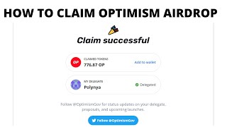 How to Claim Optimism Airdrop  1500 Profit from OP Token Airdrop  OP Token Claim Guide [upl. by Ardnala]