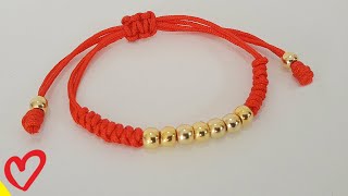 PULSERA EN HILO FACILDE DE HACER NUDO SNAKE  EASY TO MAKE BRACELET [upl. by Hymen]