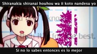 MAD  Courage to tell a lie  Monogatari Series  Sub Español  Karaoke [upl. by Nama]