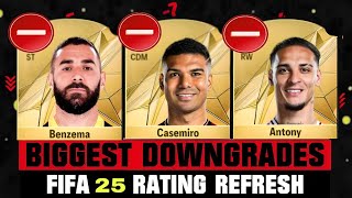 FC 25 biggest overall ratings downgrades [upl. by Laekcim]