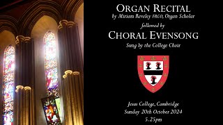 Organ Recital and Choral Evensong – 201024 [upl. by Sisto]