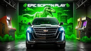 PLAYING Cadillacs Dinosaur Game ON A MASSIVE PROJECTOR SCREEN [upl. by Chappie]