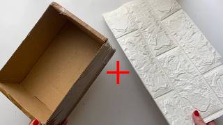 Cardboard box recycling idea  Storage box [upl. by Ssidnac]